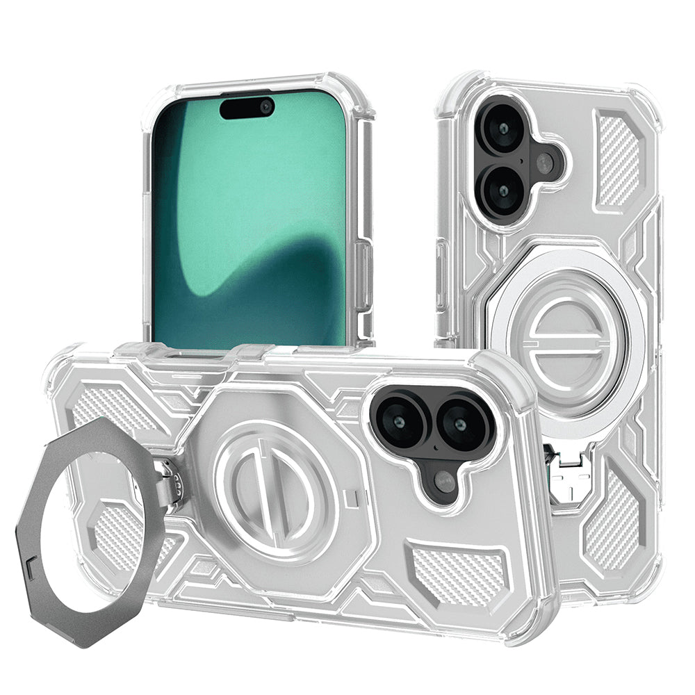 Θήκη για Apple iPhone 17, Techsuit, Carbon Shield Pro, Λευκή