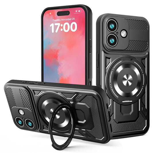 Case for Apple iPhone 17, Techsuit, RuggedCam, Black