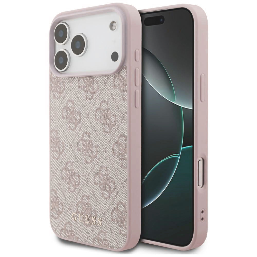 Θήκη για Apple iPhone 18 Pro / 17 Pro, Guess, 4G Classic Logo, Ροζ