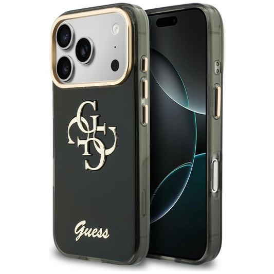 Θήκη για Apple iPhone 18 Pro / 17 Pro, Guess, IML 4G Metal Script, Μαύρη