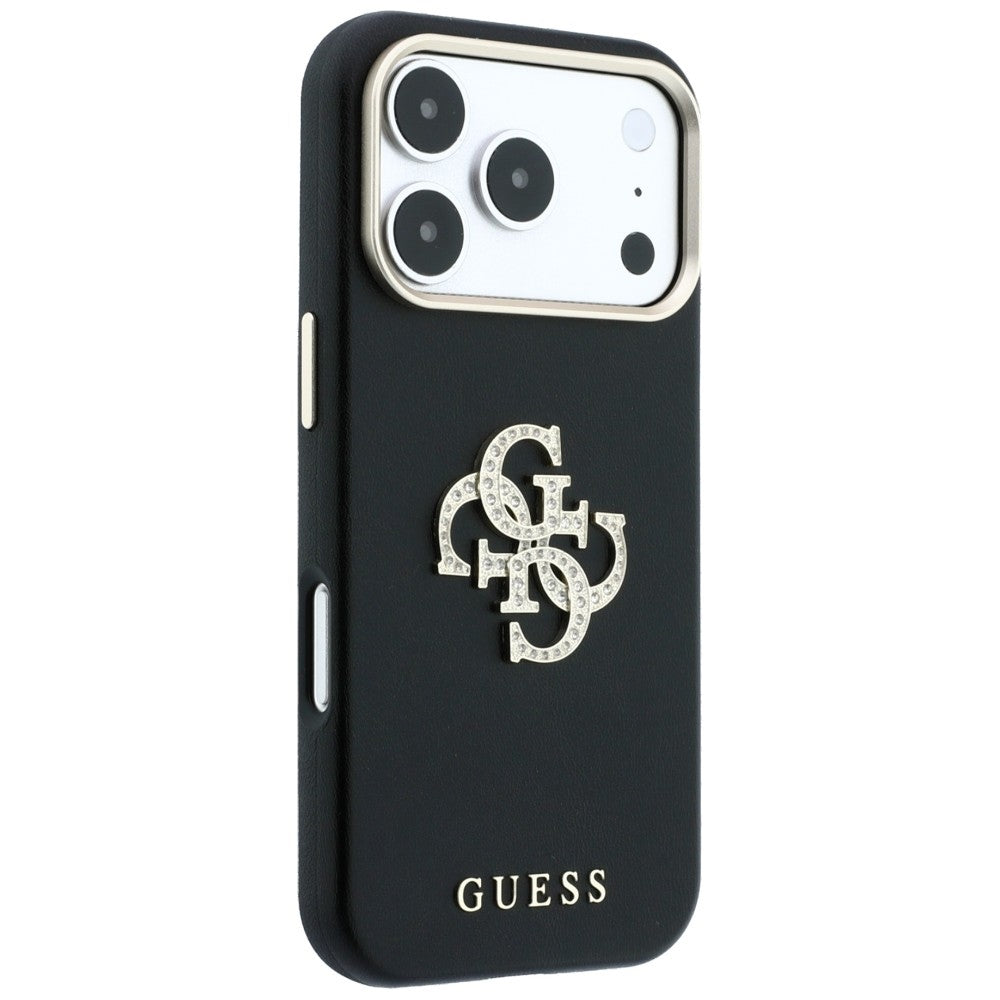 Θήκη για Apple iPhone 18 Pro / 17 Pro, Guess, Smooth Big Strass Logo, Βυσσινί