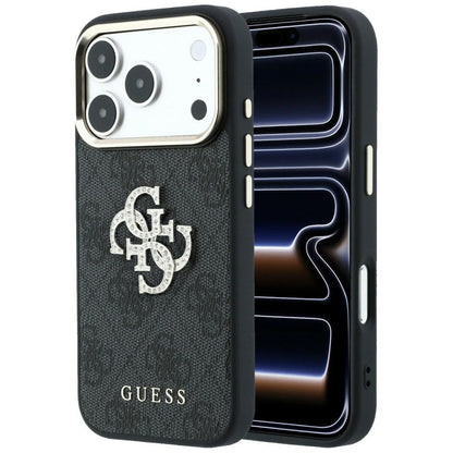Θήκη για Apple iPhone 18 Pro Max / 17 Pro Max, Guess, 4G Big Strass Logo, Μαύρο