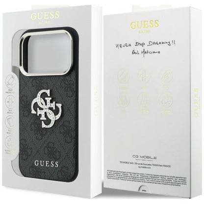 Θήκη για Apple iPhone 18 Pro Max / 17 Pro Max, Guess, 4G Big Strass Logo, Μαύρο