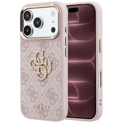 Θήκη για Apple iPhone 18 Pro Max / 17 Pro Max, Guess, 4G Big Strass Logo, Ροζ
