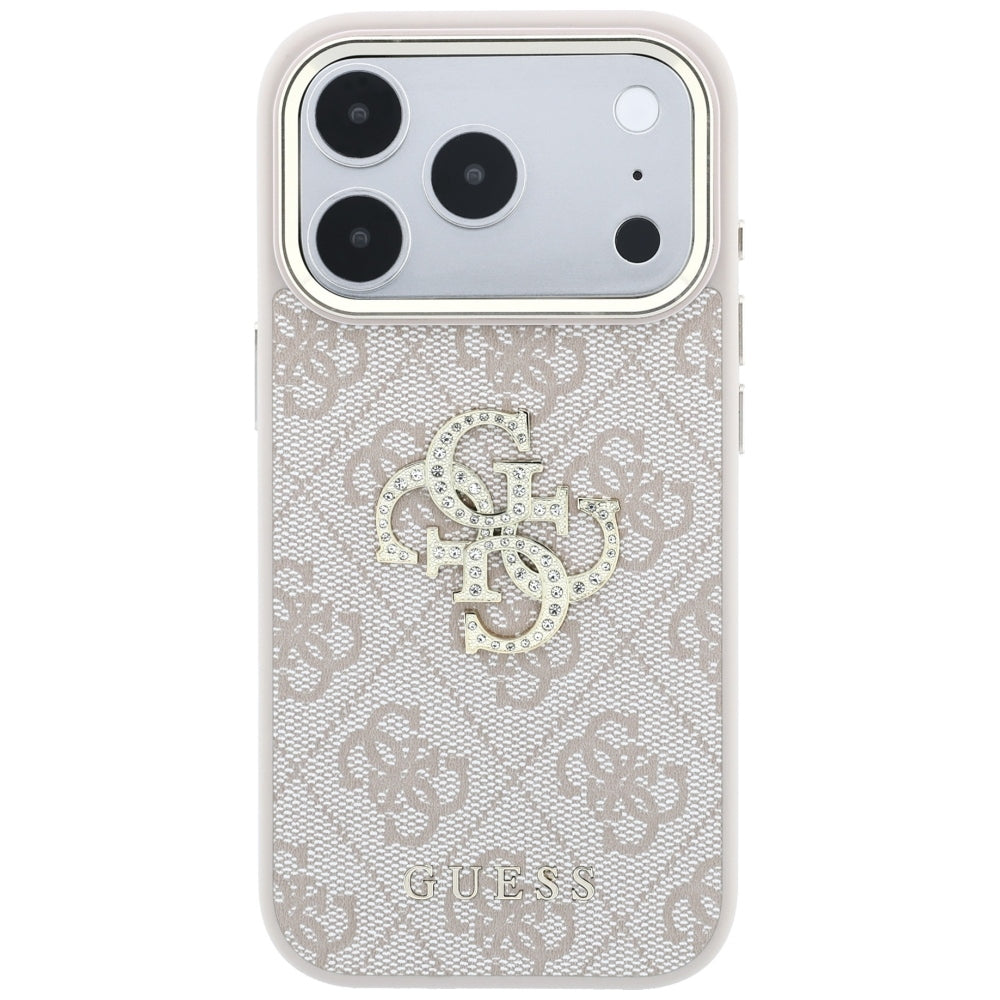 Θήκη για Apple iPhone 18 Pro Max / 17 Pro Max, Guess, 4G Big Strass Logo, Ροζ