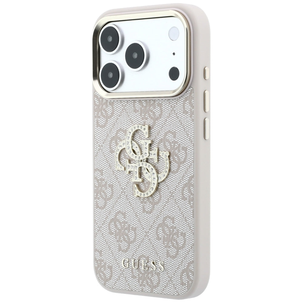Θήκη για Apple iPhone 18 Pro Max / 17 Pro Max, Guess, 4G Big Strass Logo, Ροζ