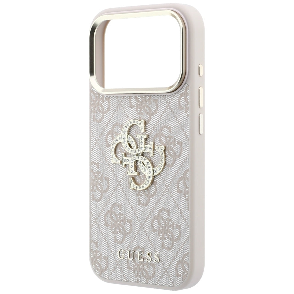 Θήκη για Apple iPhone 18 Pro Max / 17 Pro Max, Guess, 4G Big Strass Logo, Ροζ