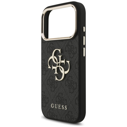 Θήκη για Apple iPhone 18 Pro Max / 17 Pro Max, Guess, 4G Classic Logo με λουράκι, Μαύρο Χρυσό