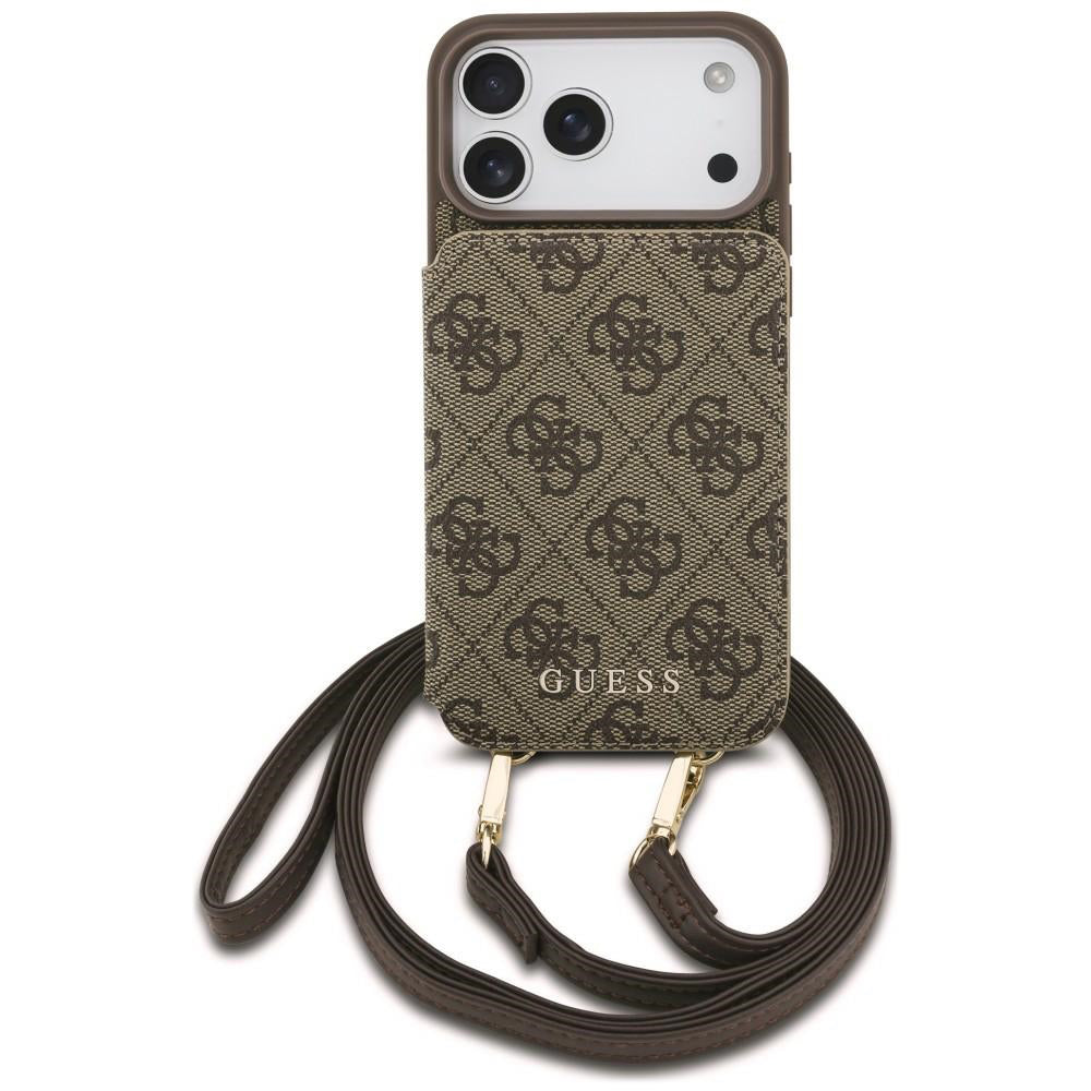 Θήκη για Apple iPhone 18 Pro Max / 17 Pro Max, Guess, 4G Crossbody Cardslot, Καφέ