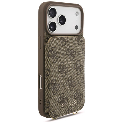 Θήκη για Apple iPhone 18 Pro Max / 17 Pro Max, Guess, 4G Crossbody Cardslot, Καφέ