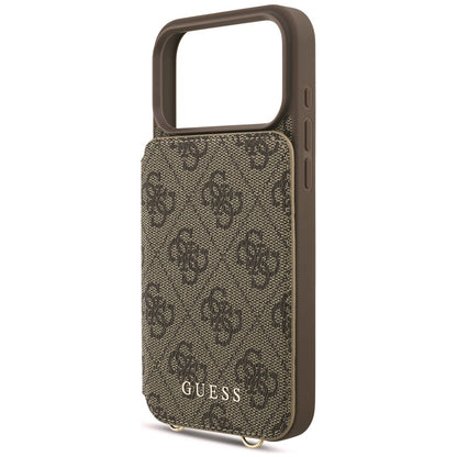 Θήκη για Apple iPhone 18 Pro Max / 17 Pro Max, Guess, 4G Crossbody Cardslot, Καφέ