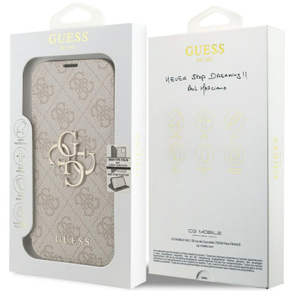 Θήκη για Apple iPhone 18 Pro Max / 17 Pro Max, Guess, 4G Μεταλλικό Λογότυπο, Ροζ