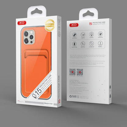 Case for Apple iPhone 15 Pro Max, XO Design, Card Slot, Orange