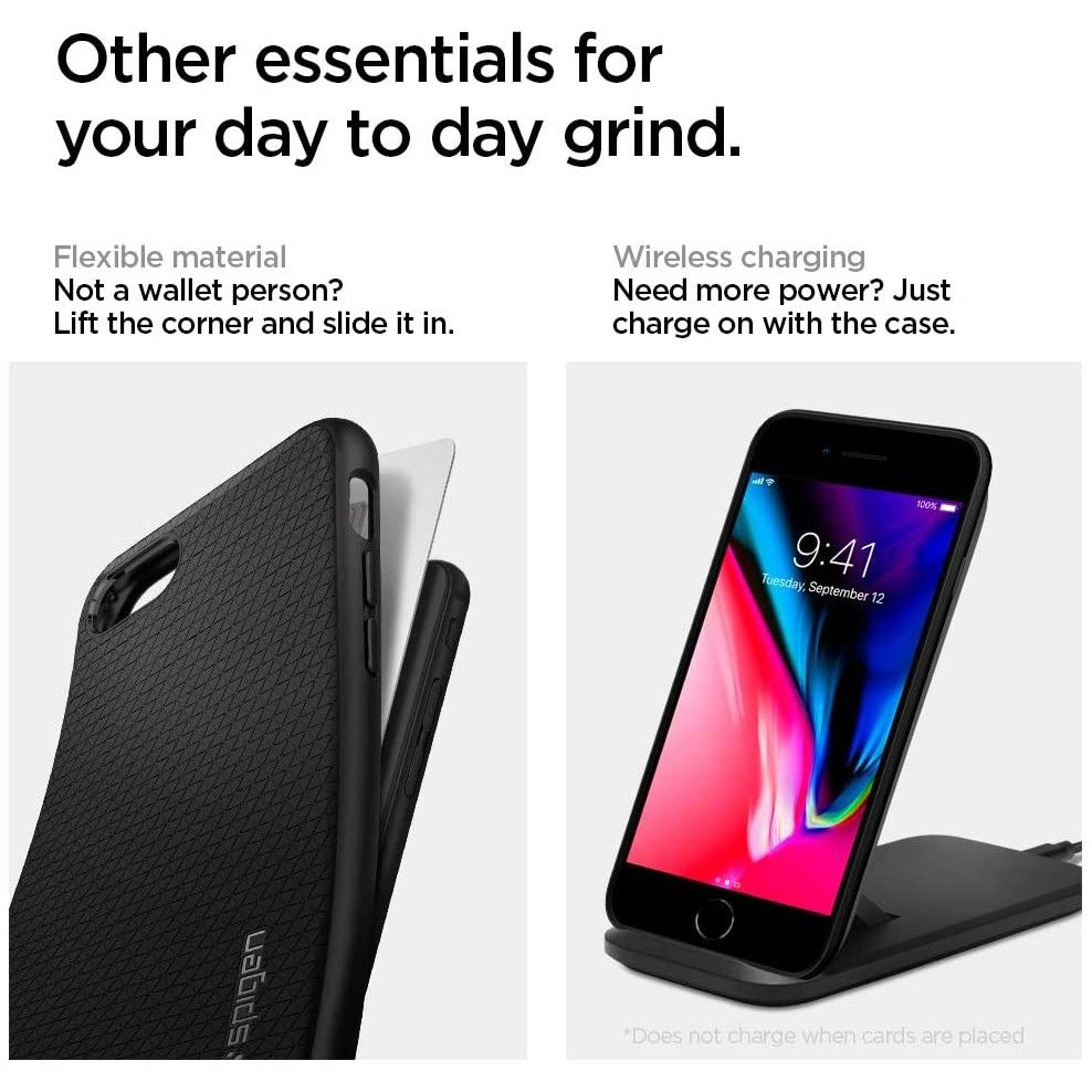 Θήκη για Apple iPhone SE (2022) / SE (2020) / 8 / 7, Spigen, Liquid Air, Μαύρη 042CS20511