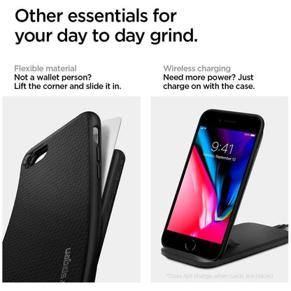 Θήκη για Apple iPhone SE (2022) / SE (2020) / 8 / 7, Spigen, Liquid Air, Μαύρη 042CS20511