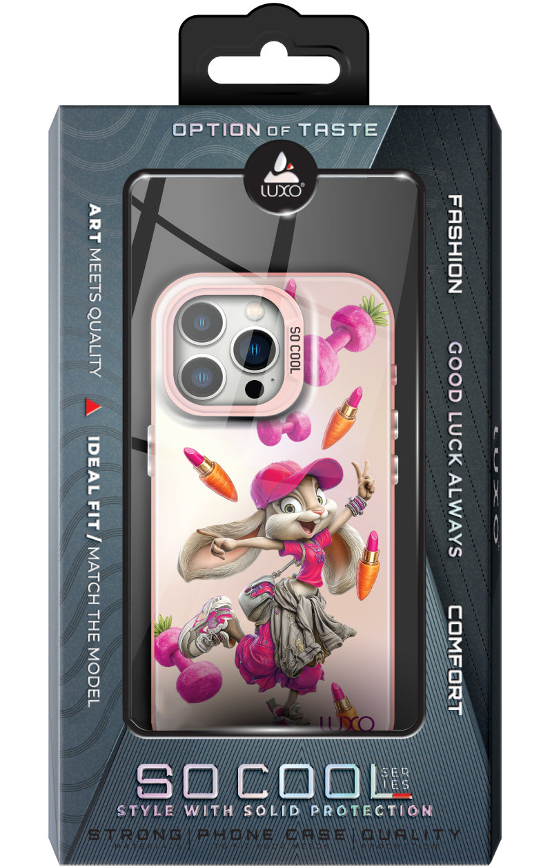 Case for Apple iPhone 14 Pro, LUXO So CooL, ArcadiA Rabbit, Multicolor
