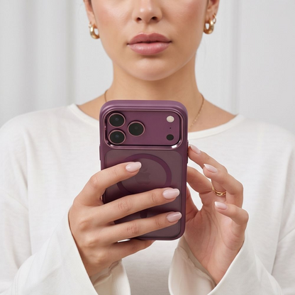 Θήκη για Apple iPhone 18 Pro / 17 Pro, Tech-Protect, Magmat CC, Διαφανές Βυσσινί