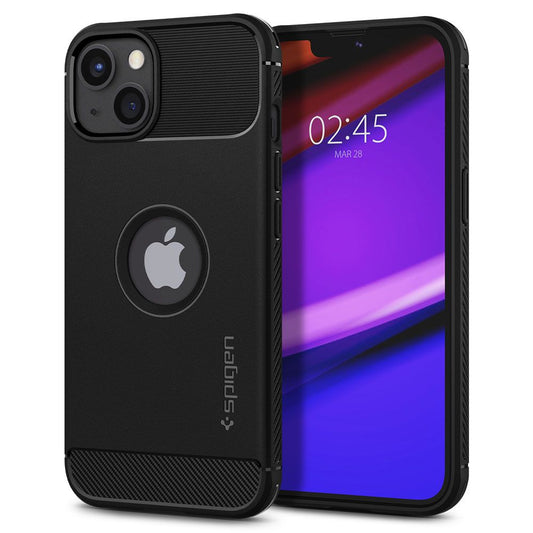 Θήκη για Apple iPhone 13, Spigen, Rugged Armor, Μαύρη ACS03518