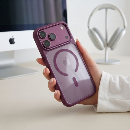 Θήκη για Apple iPhone 18 Pro / 17 Pro, Tech-Protect, Magmat CC, Διαφανές Βυσσινί