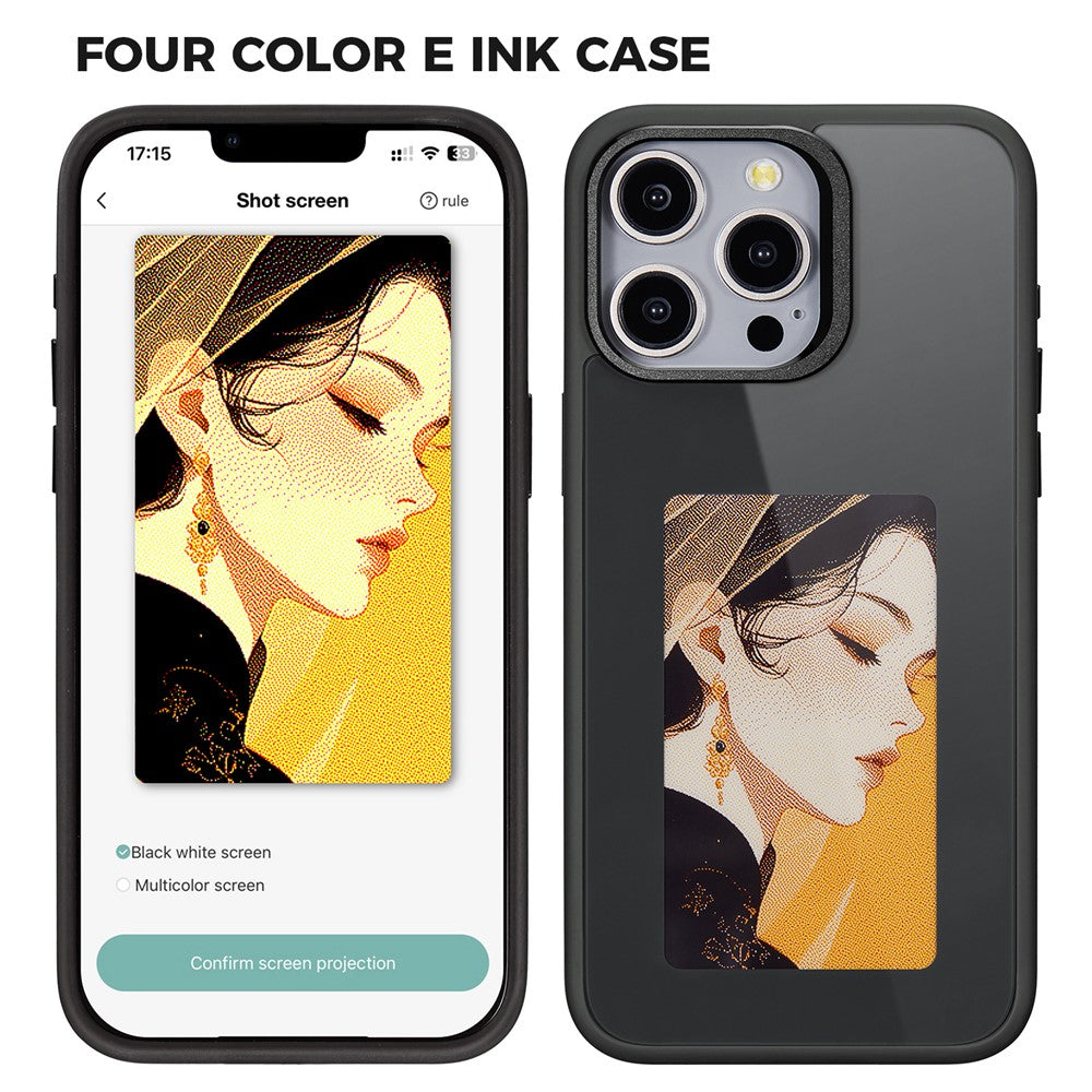 Case for Apple iPhone 13 Pro Max, OEM, Customized E-Ink Display, Black