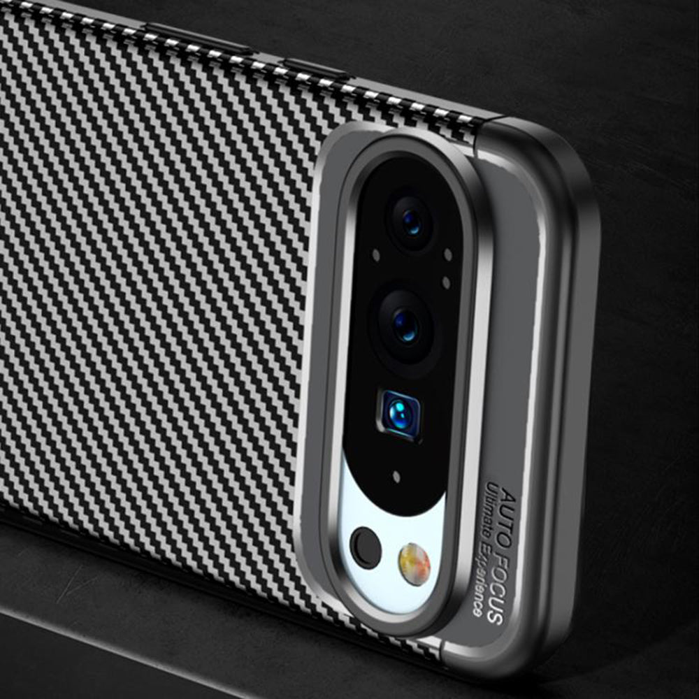 Case for Google Pixel 10 Pro XL, Techsuit, CarbonFiber, Black