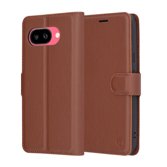 Θήκη για Google Pixel 9a, Techsuit, Leather Folio, Καφέ
