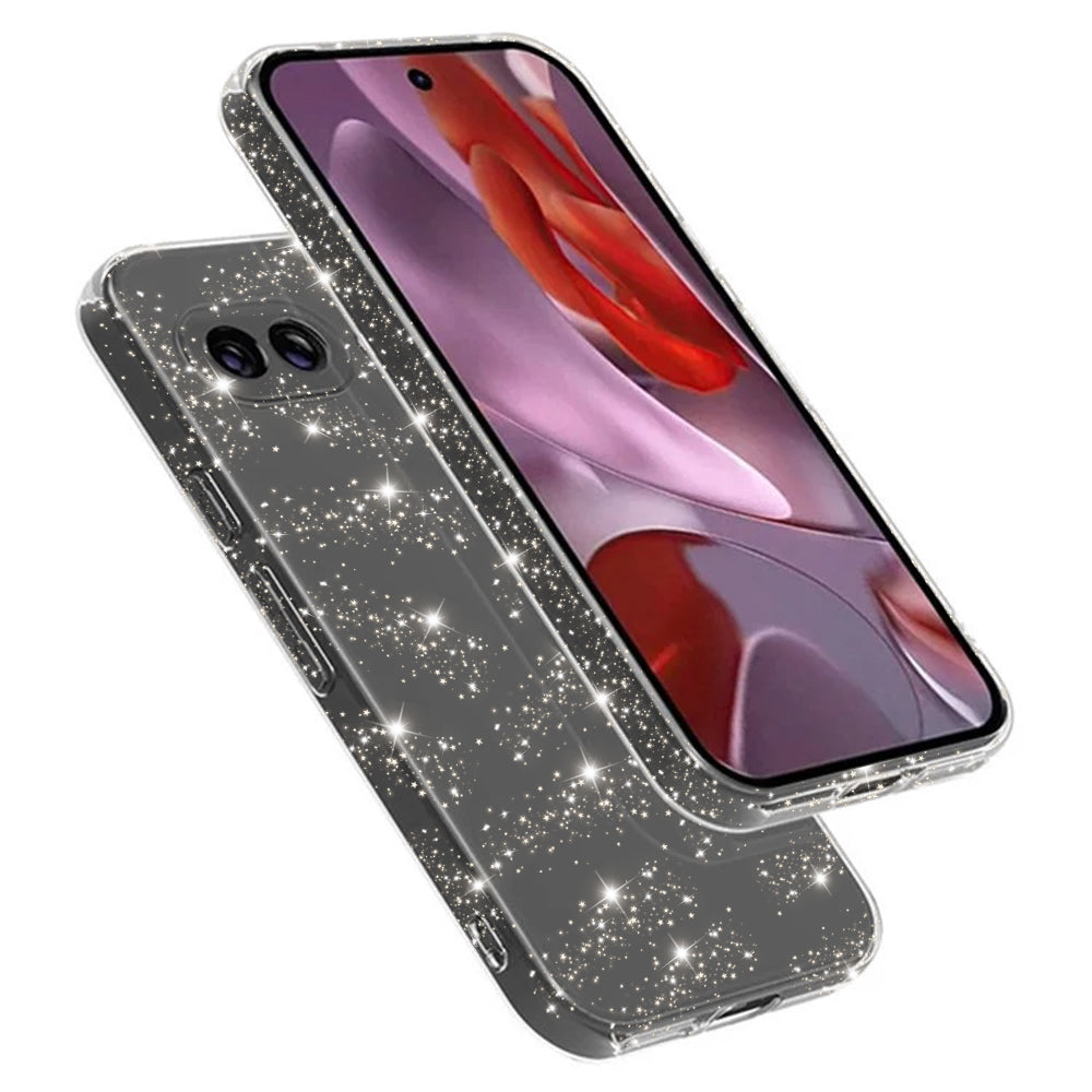 Θήκη για Google Pixel 9a, Techsuit, SparkleSkin, Διαφανής