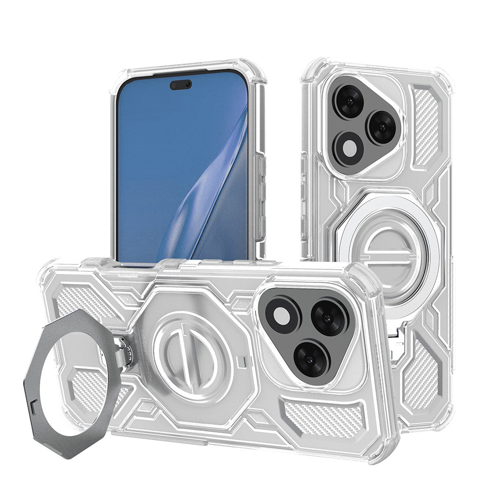 Case for Honor 400 Lite, Techsuit, Carbon Shield Pro, White