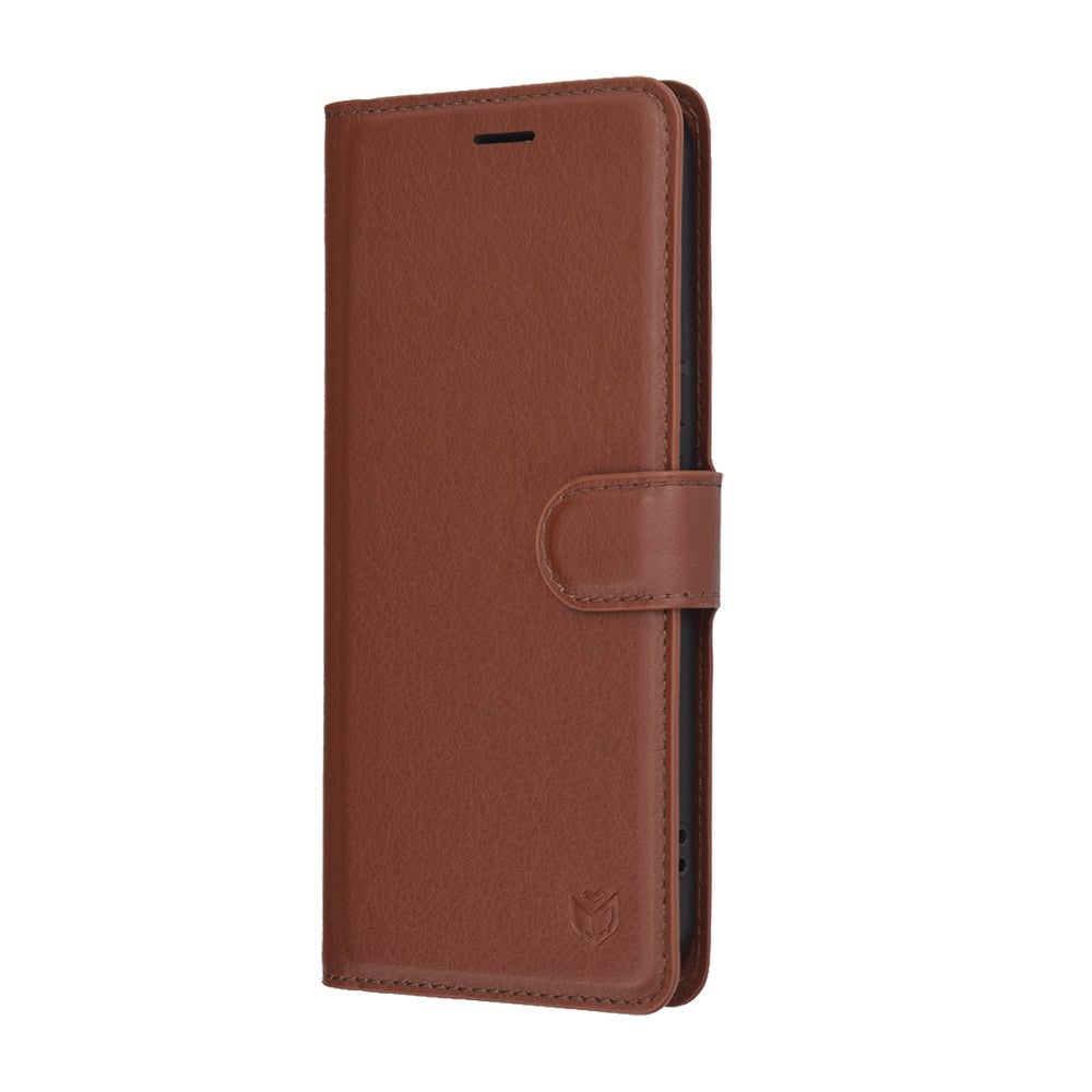 Case for Honor 400, Techsuit, Leather Folio, Brown