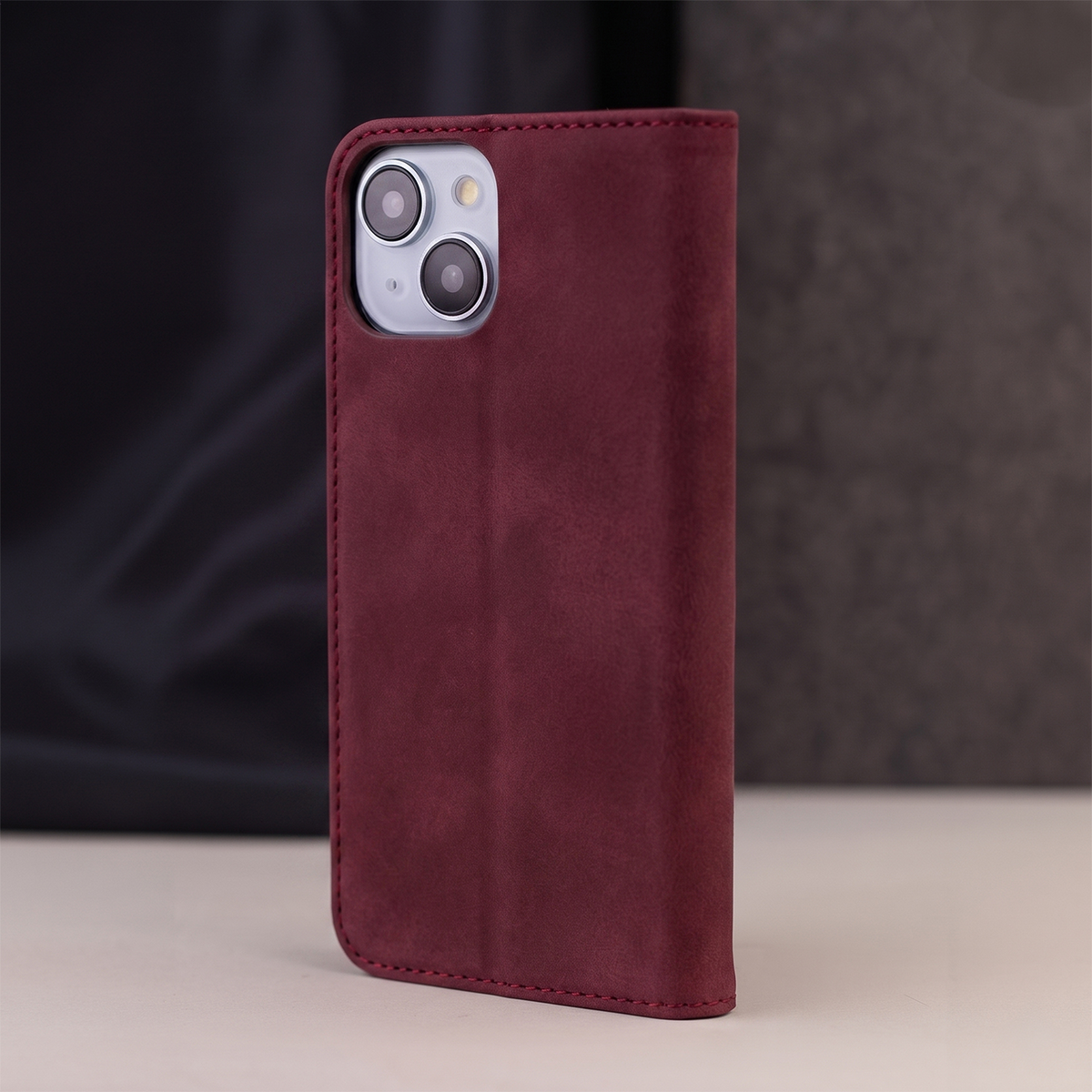 Θήκη για Honor 600 Lite, OEM, Smart Suede, Βυσσινί