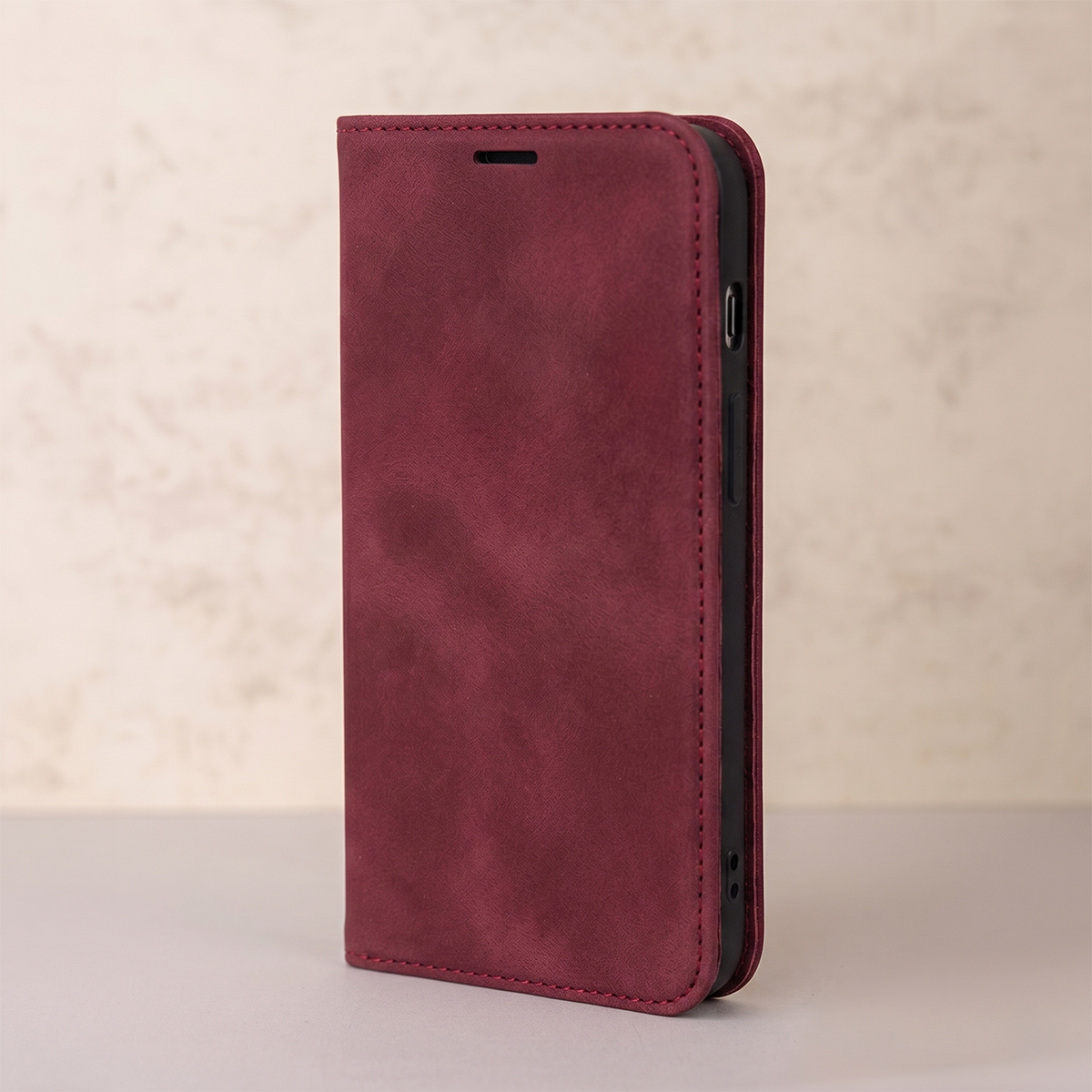 Θήκη για Honor 600 Lite, OEM, Smart Suede, Βυσσινί