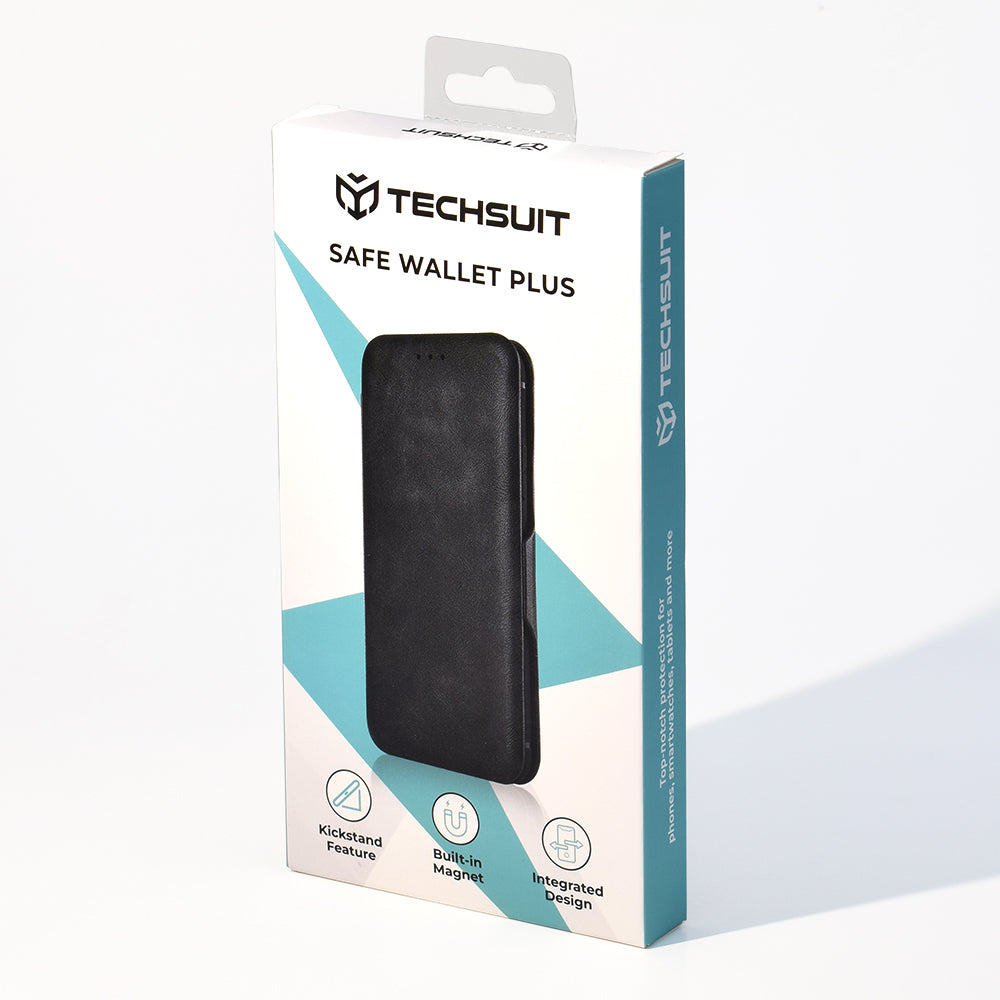 Case for Honor 600 Lite, Techsuit, Safe Wallet Plus, Black