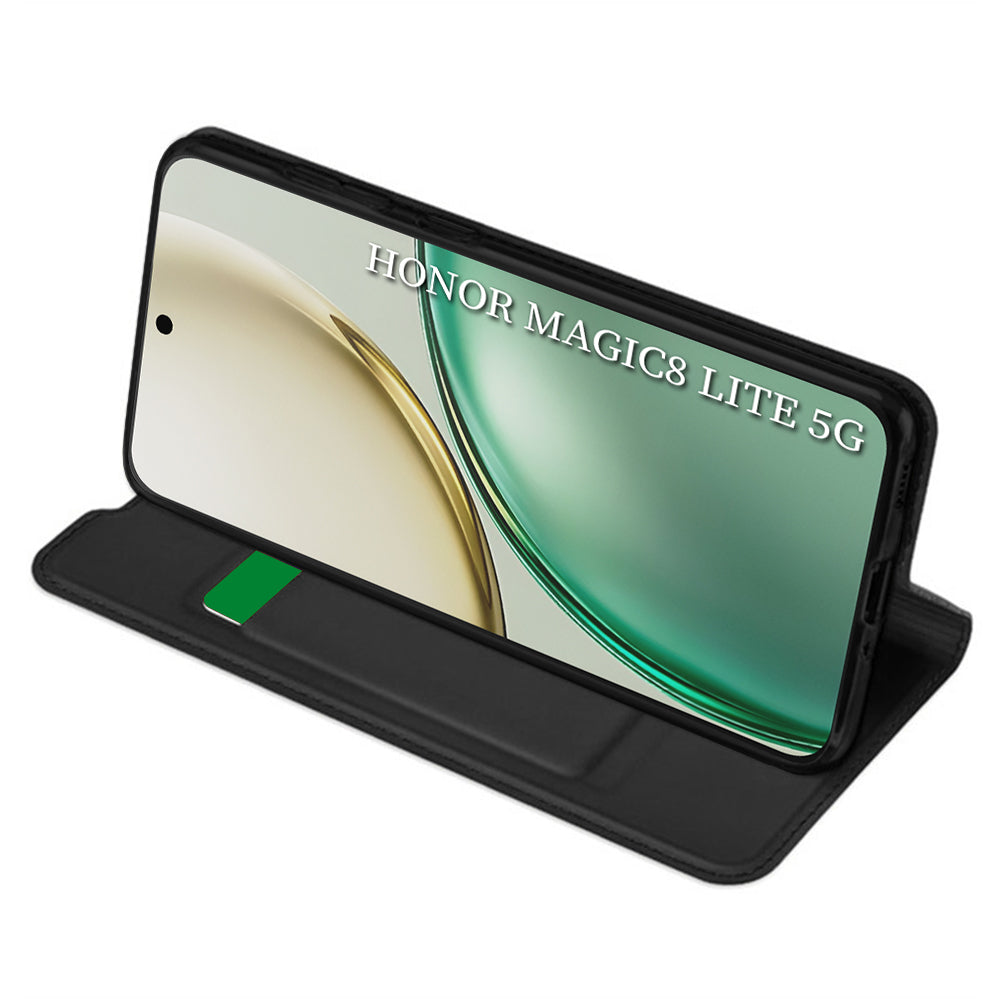 Case for Honor Magic8 Lite, Techsuit, Magskin Book, Black