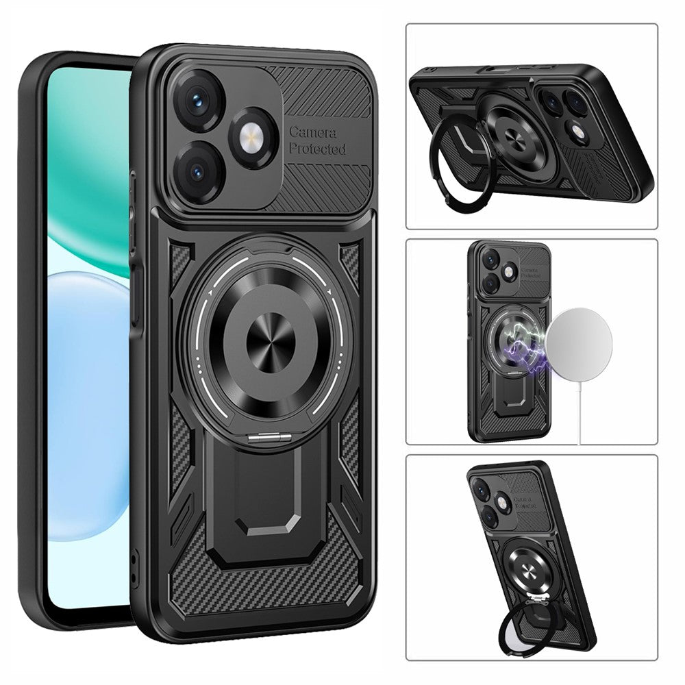 Case for Honor X5c Plus, Techsuit, RuggedCam, Black