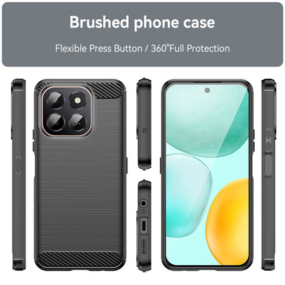 Case for Honor X6c, Techsuit, Carbon, Black