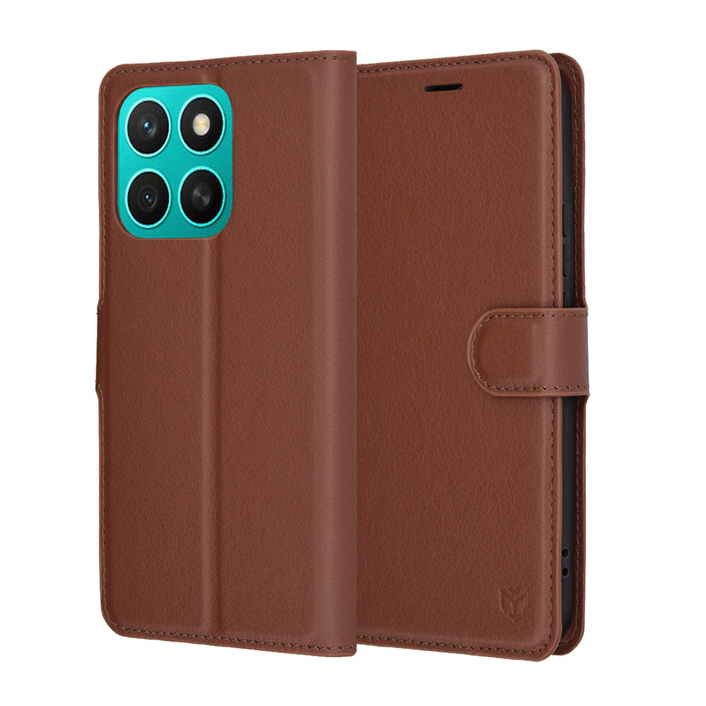 Θήκη για Honor X8c, Techsuit, Leather Folio, Καφέ
