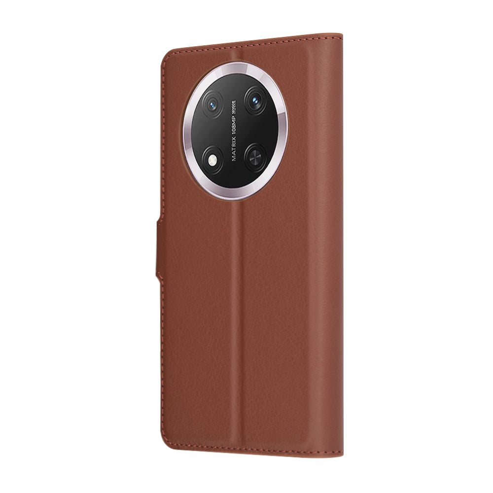 Θήκη για Honor X9c / Magic7 Lite, Techsuit, Δερμάτινο Φύλλο, Καφέ