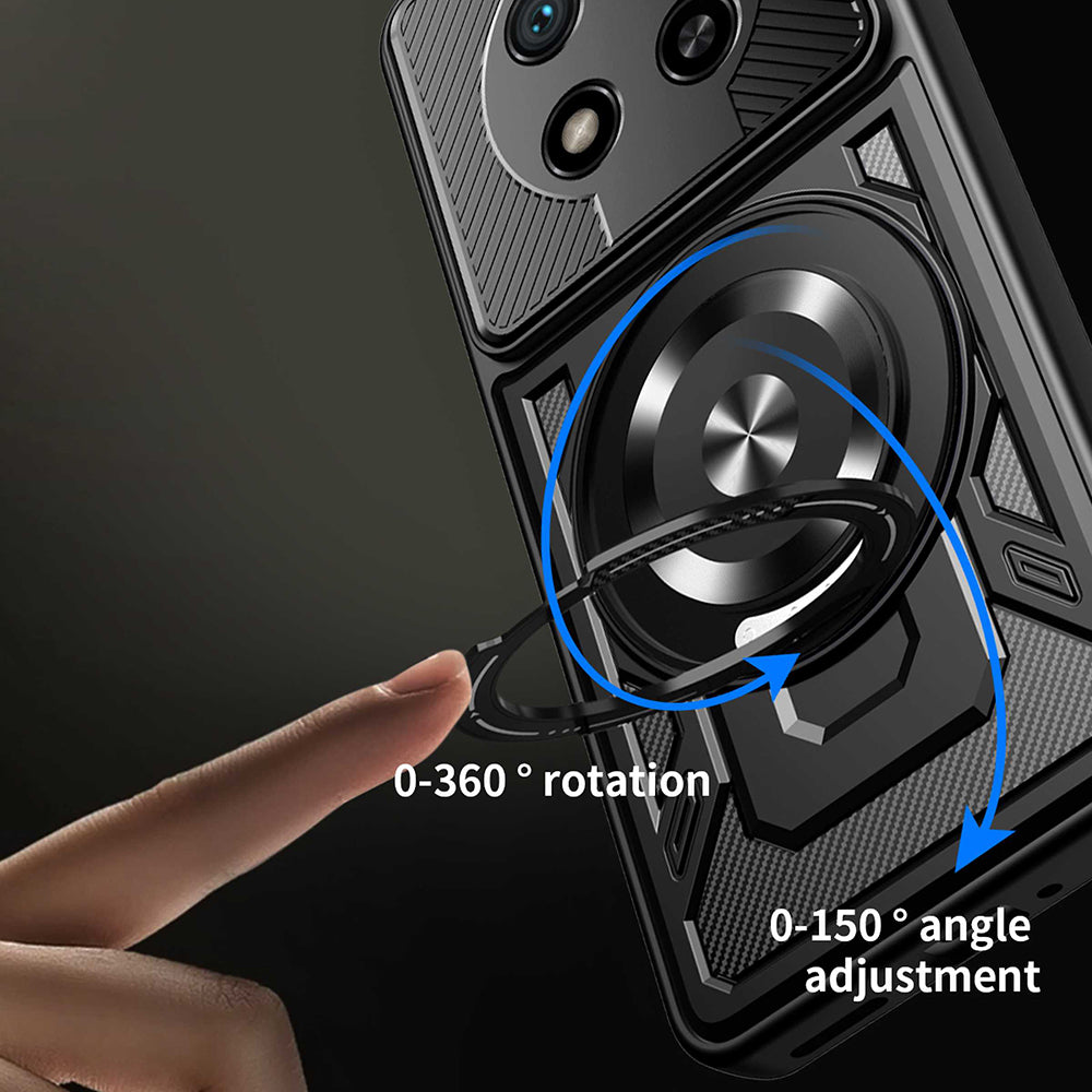 Θήκη για Honor X9c / Magic7 Lite, Techsuit, RuggedCam, Μαύρο