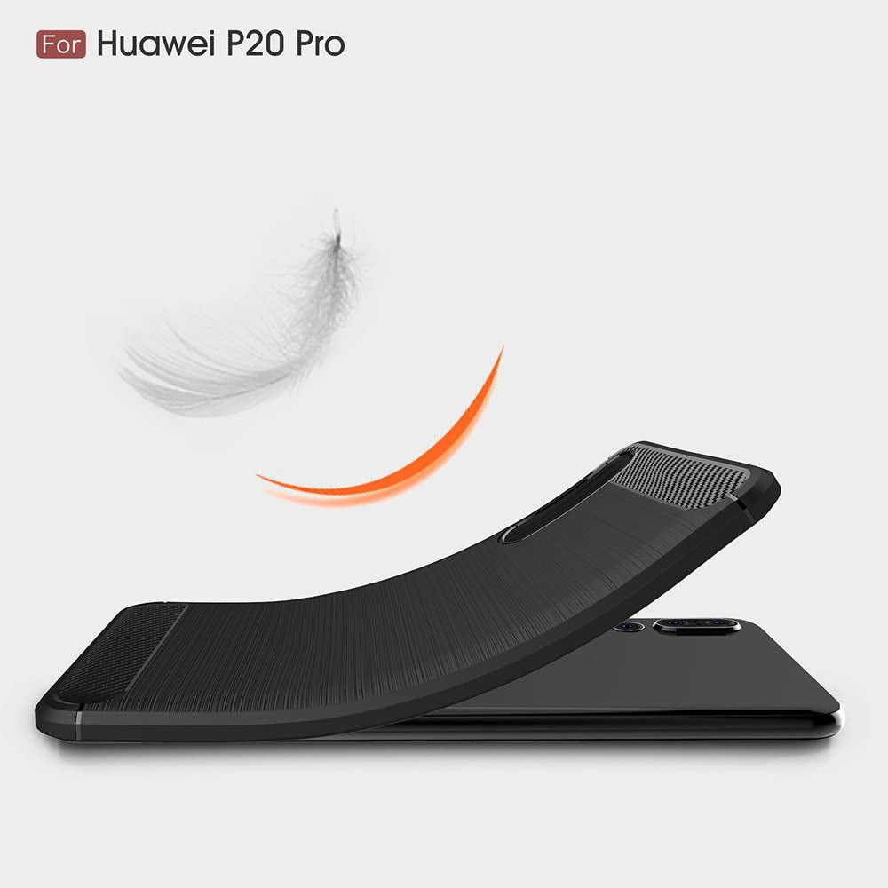 Case for Huawei P20 Pro, Techsuit, Carbon, Black