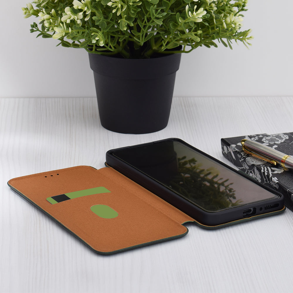 Θήκη για Motorola Edge 50 Fusion, Techsuit, Safe Wallet Plus, Πράσινη