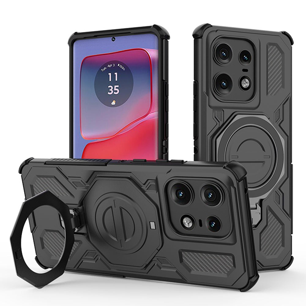 Case for Motorola Edge 50 Pro, Techsuit, Carbon Shield Pro, Black