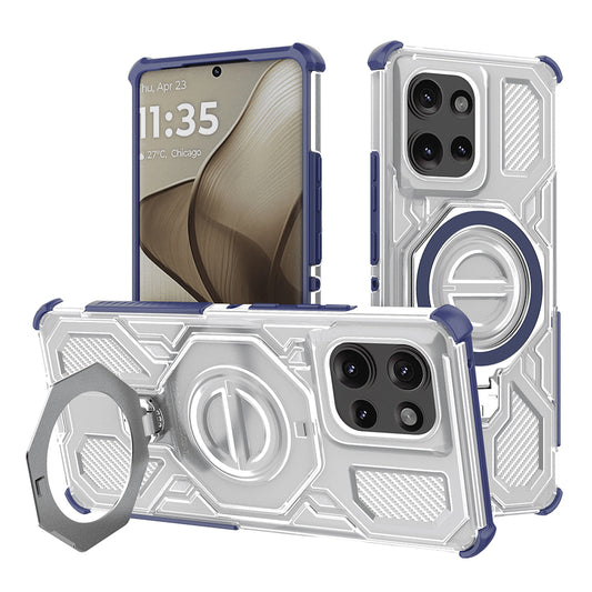 Θήκη για Motorola Edge 50, Techsuit, Carbon Shield Pro, Μπλε