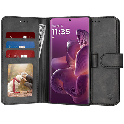 Case for Motorola Edge 60 Pro, Techsuit, Diary Book, Black