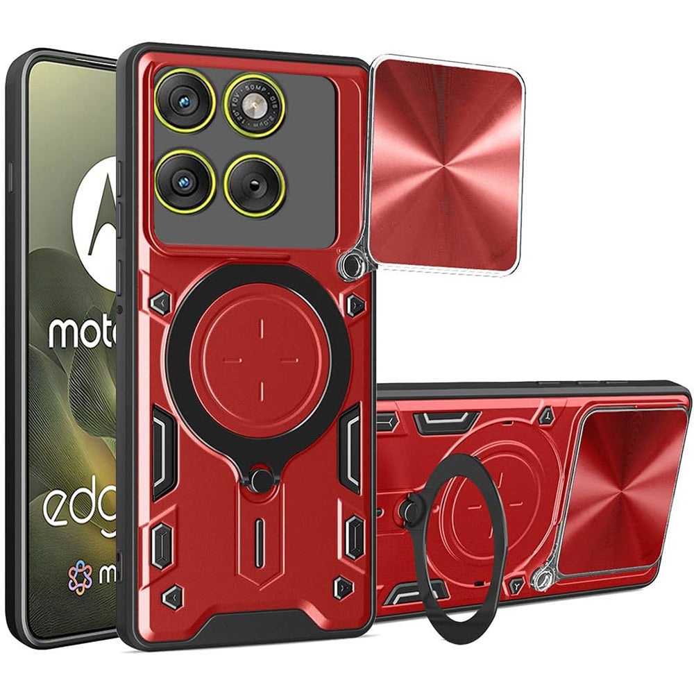 Θήκη για Motorola Edge 70, Techsuit, CamGuard Pro, Κόκκινη