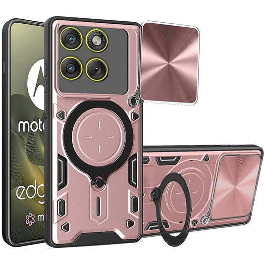 Θήκη για Motorola Edge 70, Techsuit, CamGuard Pro, Ροζ Χρυσή