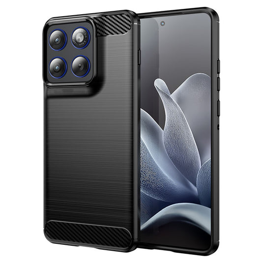 Θήκη για Motorola Edge 70, Techsuit, Καρμπόν, Μαύρη