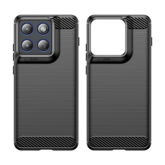 Θήκη για Motorola Edge 70, Techsuit, Καρμπόν, Μαύρη
