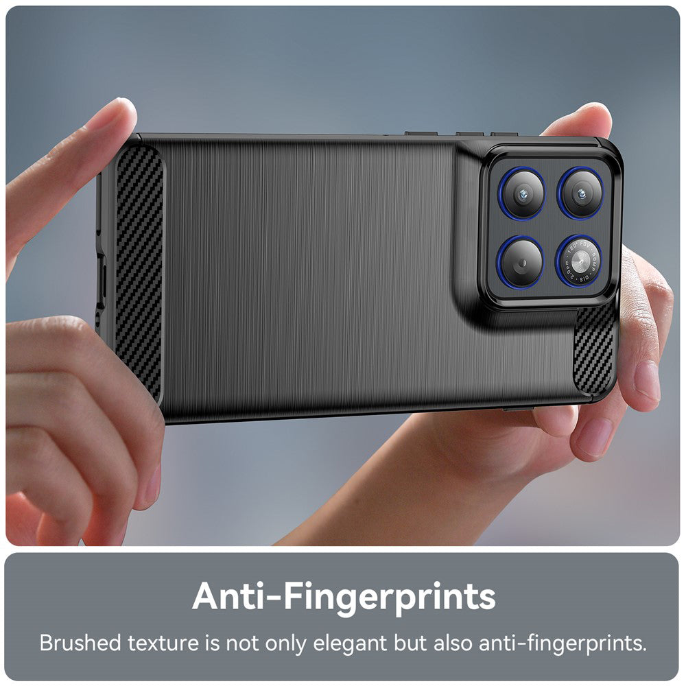 Θήκη για Motorola Edge 70, Techsuit, Καρμπόν, Μαύρη