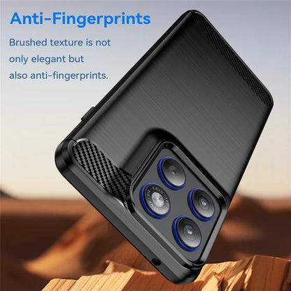 Θήκη για Motorola Edge 70, Techsuit, Καρμπόν, Μαύρη