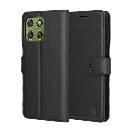 Θήκη για Motorola Edge 70, Techsuit, Leather Folio, Μαύρη